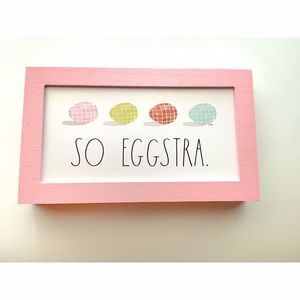 New RAE DUNN 2021 🥚SO EGGSTRA🥚Wooden Sign!